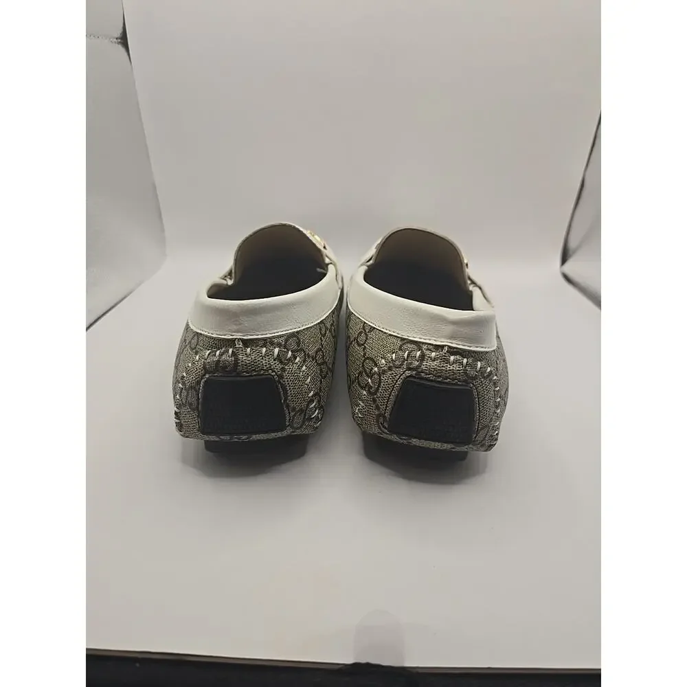 Royal Shoes Mens White-Beige Half Strap Loafers Size US 11 EC
